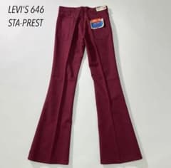 【デッドストック】Levi’s 70s 646 スタープレスト ベルボトム 赤紫のサムネイル