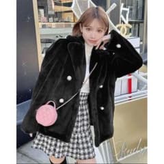 Rady レディー エコファーPコート ブラック ピーコートのサムネイル