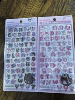 クロミ マイメロディ ボンボンドロップシール もじ 2種セットのサムネイル