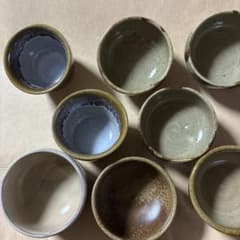 陶器 お猪口 ぐい呑み 8点セットのサムネイル