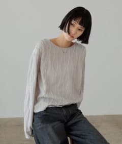 ローリーズファーム　ジャガードフリンジＬＳ　102891