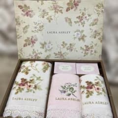 LAURA ASHLEY タオルセット ローズソープ付き【箱無し発送】のサムネイル