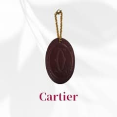 Cartier 까르띠에 2C 가죽 네임 태그 러기지 태그