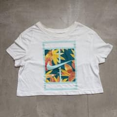 NIKE ナイキ 10s 混紡半袖 Tシャツ クロップド 白 S Y2Kギャルのサムネイル