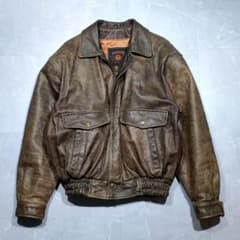 80's A-2型 MA-1フライトジャケット ボンバージャケット 短丈 羊革のサムネイル