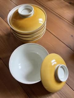ふ*く様 黄色‼️ 蓋つき煮物椀セット 13セットのサムネイル