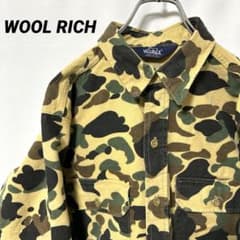 N-6369 70s Woolrich ダックハンターカモ 迷彩 長袖シャツL - メルカリ
