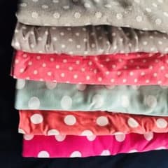 ベビー服・キッズ服に◎ニット生地のみまとめ売り 水玉 マリンのサムネイル