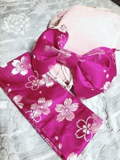 ※売り切れ御免※☆桜柄、濃ピンクの造り帯☆のサムネイル