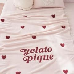 ジェラートピケハートLOGOジャガードマルチカバーピンクgelatopique