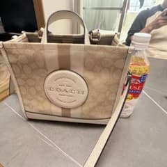 COACH ベージュ ストライプ ショルダーバッグのサムネイル