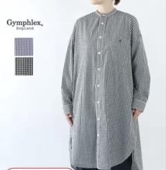 【美品】Gymphlex ギンガムチェック バンドカラーシャツワンピース Gymphlex ギンガムチェック バンドカラーシャツワンピース - メルカリ