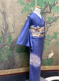 セール　新品しつけ糸付き　正絹　結城紬　ぼかし袷着物　五月みどりさん　パール セール 新品しつけ糸付き 正絹 結城紬 ぼかし袷着物 五月みどりさん