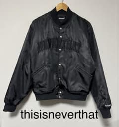 thisisneverthat スタジャン ブラック ネバザ
