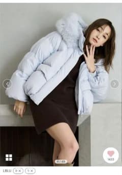即完 FRAY I.D 新品タグ付 フードファーショートダウンコート 25AW 