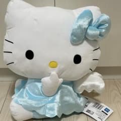 ハローキティLLぬいぐるみ水色エンジェル - メルカリ