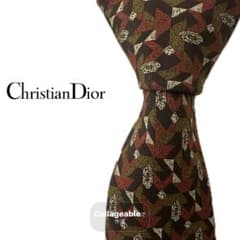 極品 ディオール ネクタイ 総柄 ブラウン オレンジ - メルカリ
