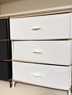 3段チェスト 収納ケース ホワイトのサムネイル