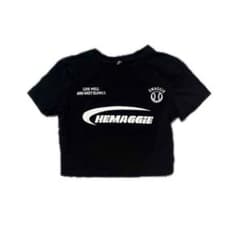 HEMAGGIE ロゴプリント クロップド丈 半袖 Tシャツのサムネイル