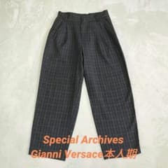 70S 80S　イタリア製　ジャンニヴェルサーチ本人期　シルク混　ウールパンツ④ 70S 80S イタリア製 ジャンニヴェルサーチ本人期 シルク混 ウール