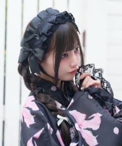 Pal elfyゴシック ロリータ レース ヘッドドレス ブラックのサムネイル
