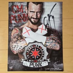 CMパンク 直筆サイン フォト 2025WWE日本公演公式グッズ CM PUNK WWE 日本公演 CMパンク 直筆 サイン ポスター + オマケ - メルカリ