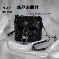 新品未開封】キルティングビジューミニリュック BLK ブラック - メルカリ