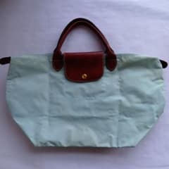 Longchamp ロンシャン ライトブルー トートバッグ【色褪せ、汚れあり】のサムネイル