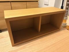 無印良品　壁につけられる家具箱　オーク材突板　44cmのサムネイル