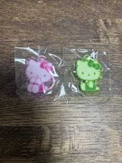 ハローキティ アクリルキーホルダー2 ピンク グリーンのサムネイル