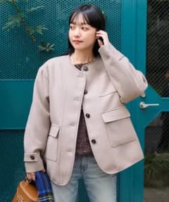 FREAK'S STORE　ノーカラーモッサコート ※最終値下げのサムネイル