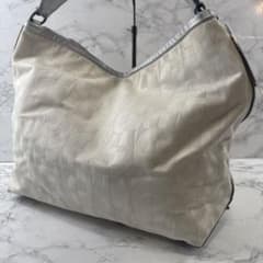 ほぼ未使用品 AIGNER アイグナー 帆布 キャンバス×本革 ショルダー 