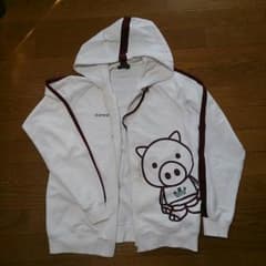 TOSHIKO様専用☺ ドラッグストアーズ アディ豚のジャージ素材パーカーのサムネイル