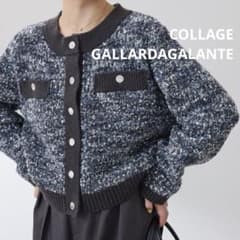 COLLAGE GALLARDAGALANTE ツイードライクニット ジャケット - メルカリ
