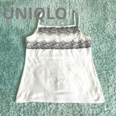 UNIQLO キャミソール ホワイト レース装飾 Mサイズ