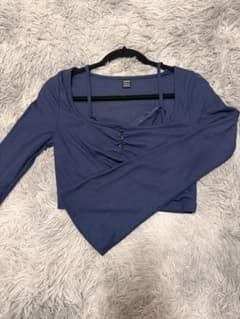 SHEIN 長袖 トップス ネイビーのサムネイル