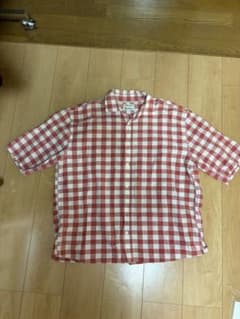 Acne Studios リネン混 ギンガムチェック 半袖シャツ 赤 46 - メルカリ