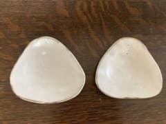【新品未使用】花岡隆　粉引き三角皿　2枚のサムネイル