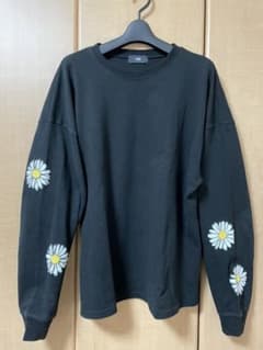 HARE フラワーソデシシュウカットソー　ブラックのサムネイル