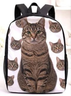 新品1点のみ☆ 人気 猫リュック キジトラ猫 アート高機能 大容量