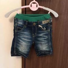 新品未使用□■JANK STORE〜デニムハーフパンツ、size80のサムネイル