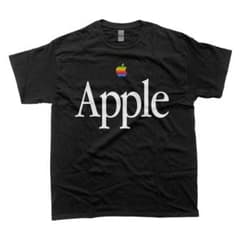 L Apple レインボー Tシャツ アップル 黒 野村訓市 企業 ブラック 