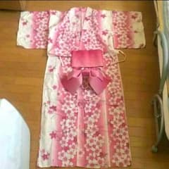 花柄浴衣セット　ピンクのサムネイル