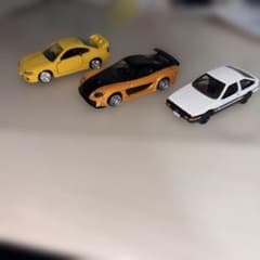 トミカ スポーツカー 3台セット ワイスピヴェルサイドRX7シルビア　ハチロクのサムネイル