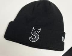 極美品 Supreme × New Era ツノ S Logo Beanie 黒 - メルカリ