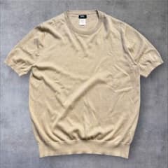 【極美品】Brilla シーアイランドコットン ニットTシャツ XL ベージュ 極美品】Brilla シーアイランドコットン ニットTシャツ XL ベージュ