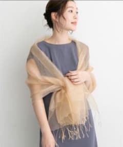 美品　アーバンリサーチロッソ　シルク入りラメオーガンストール　結婚式のサムネイル
