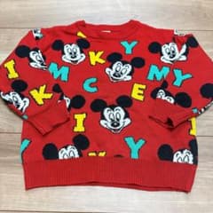 Excellent condition Chimajiro Shimamura Disney Mickey Key Mouse　Knit Retro