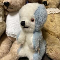 お値下げ ファーネル社 ブルーのわんちゃん テディベア ビンテージのサムネイル