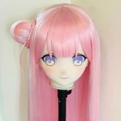 ブルーアーカイブ 聖園ミカ風 kigurumi 全頭マスク ピンク髪 現品